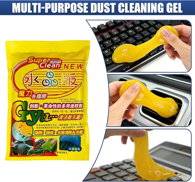 Craedli 2PCS Car Cleaning Gel, Reusable Dust Remover Slime Kit, Car Air Vent - Image 5