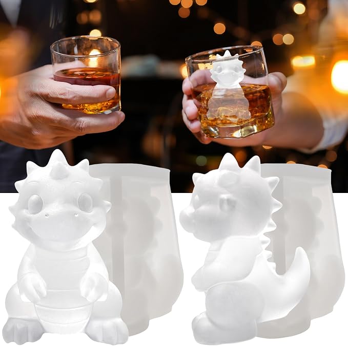 3D Dinosaur Ice Cube Silicone Molds Tray by SIUPER