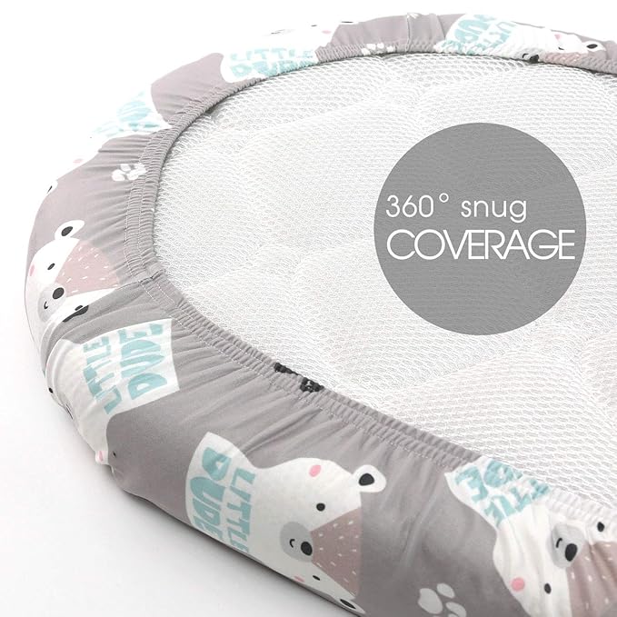 Stretchy Ultra Soft Fitted Bassinet Sheet Set 2 Pack, Breathable and Universal Fitted for Rectangle, Oval, Hourglass or Beside Bassinet Pad/Mattress Safe and Snug