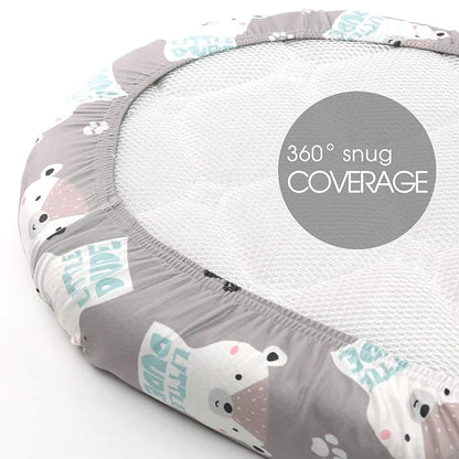 Stretchy Ultra Soft Fitted Bassinet Sheet Set 2 Pack, Breathable and Universal Fitted for Rectangle, Oval, Hourglass or Beside Bassinet Pad/Mattress Safe and Snug