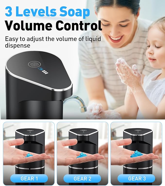 Automatic Soap Dispenser, Touchless Hand Wall Mount Rechargeable 3 Gear - Image 6