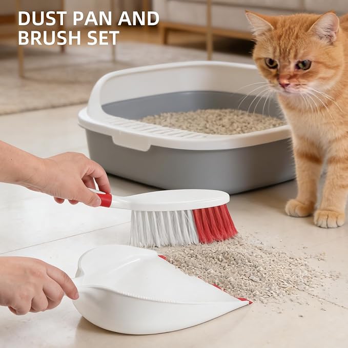 NACENA Dust Pan and Brush Set, Large Hand Broom and Dustpan Set Large Brush and - Image 6