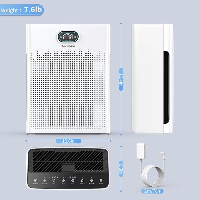 Air Purifiers for Home, PM 2.5 Air Quality Monitor Cover Up to 2200 Ft² - Image 7