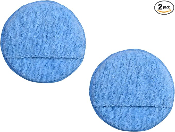 2PCS Microfiber Applicator Pads, 5 Inch Car Wax Foam Applicator by Unknown