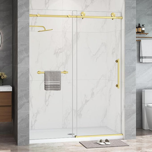 Frameless Shower Door, 5/16" Glass Sliding Shower Door by Unknown