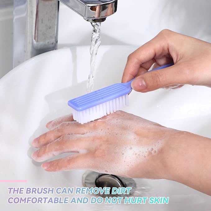 Patelai 30 Pcs Nail Scrubber Brushes Bulk Handle Grip Manicure Brushes - Image 6