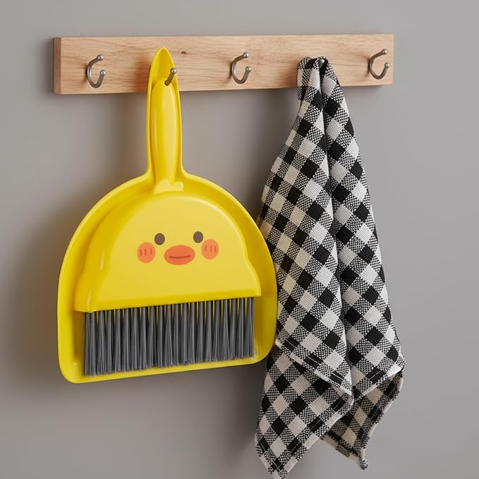 Small Dustpan and Brush Set Yellow Small Hand Broom and Dustpan Set, Mini Dust - Image 6