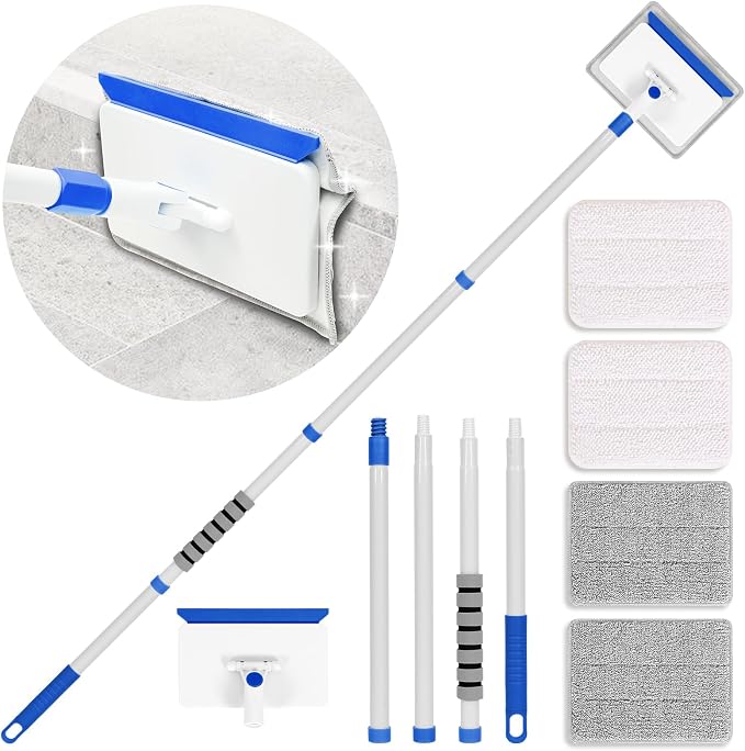 Baseboard Cleaner Tool with Handle, Wall Cleaner with Extendable Long Handle by LIYFUHY