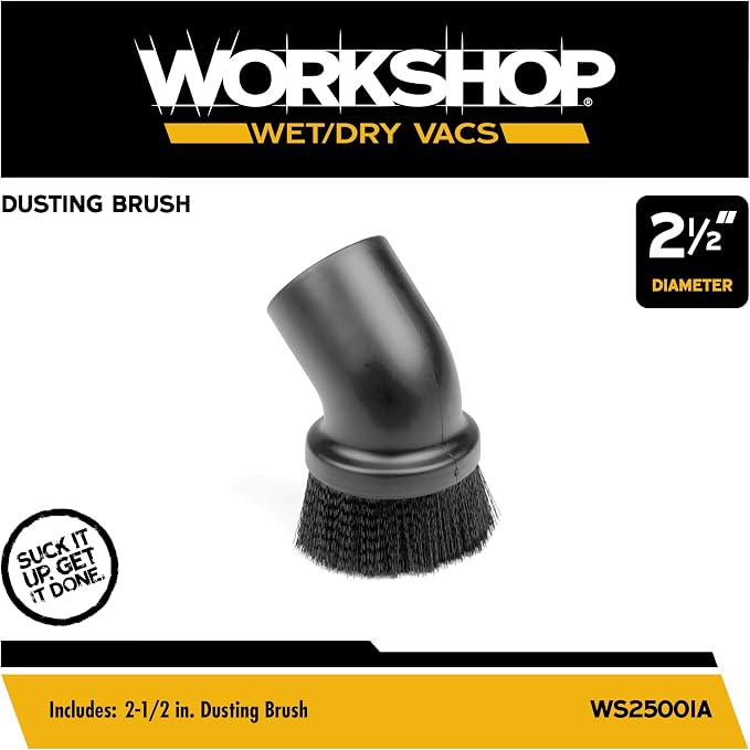 WORKSHOP Wet/Dry Vacs Shop Vacuum Accessories WS25001A Dusting Brush Attachment - Image 2