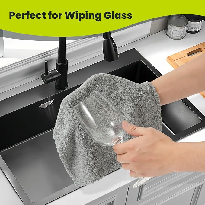 12 Pack Cleaning Cloth, Ultra Soft Absorbent Quick Drying Microfiber Cleaning - Image 5