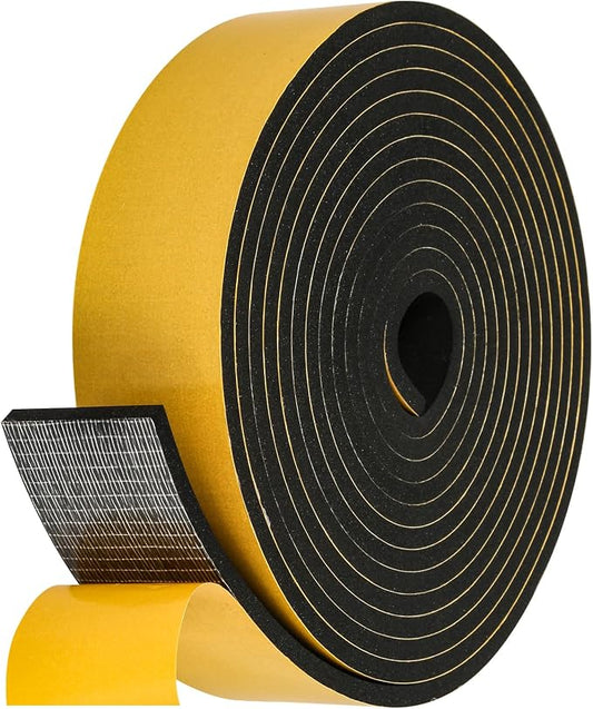 Weather Stripping Seal for Door Window, 16Feet High Density Foam Tape, by Amzjjle