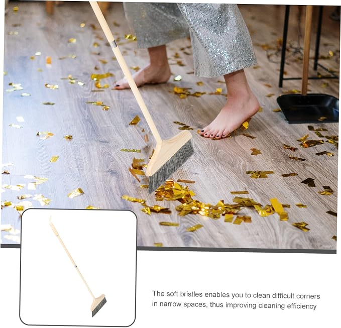 Soft Bristle Broom Long Handle Detachable Floor Cleaning Broom - Image 4