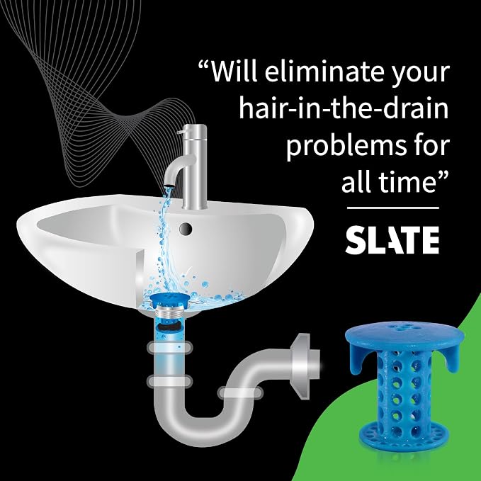 SinkShroom SSBLU988 Sink Drain Protector Hair Catcher/Strainer/Snare - Image 2