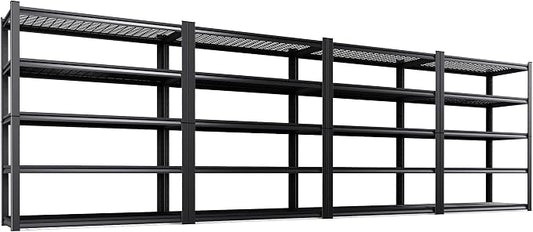 Set of 4 Garage Shelving-3000 lbs 5 Tier Storage Shelves, Adjustable Heavy Duty by Unknown