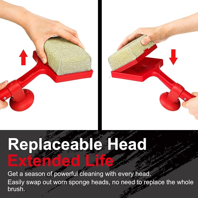 Replacement Brush Head for Steam Cleaning Grill Brush – Bristle-Free Durable - Image 3