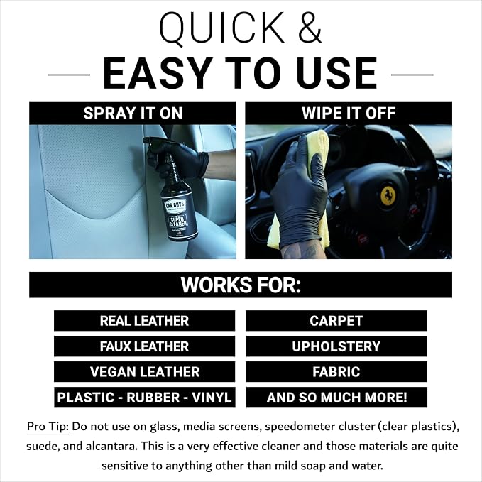 CAR GUYS Super Cleaner 1 Gallon Refill | Effective Car Interior Cleaner | - Image 6