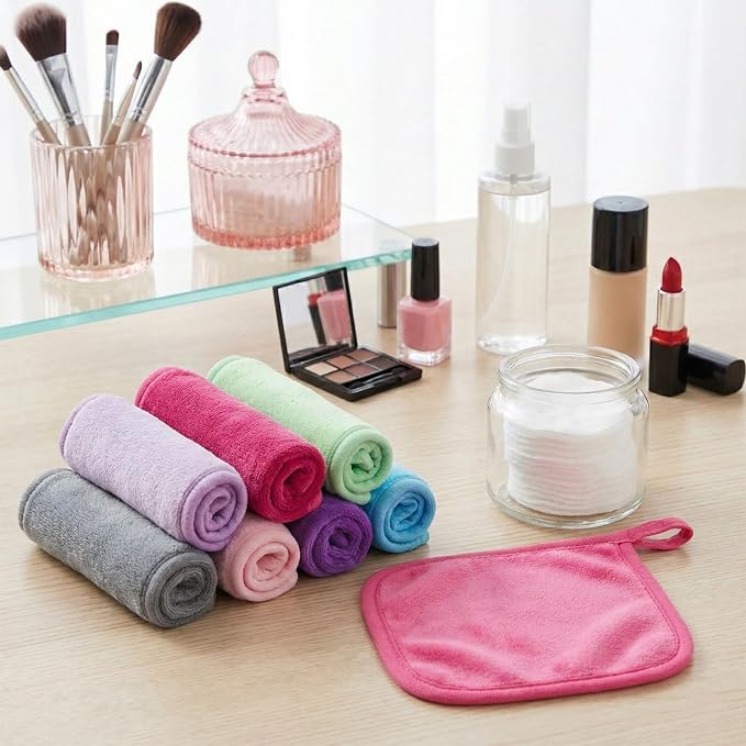7PCS Makeup Remover Cloth, Makeup Eraser Cloth Cleaning Reusable Face Wash - Image 3
