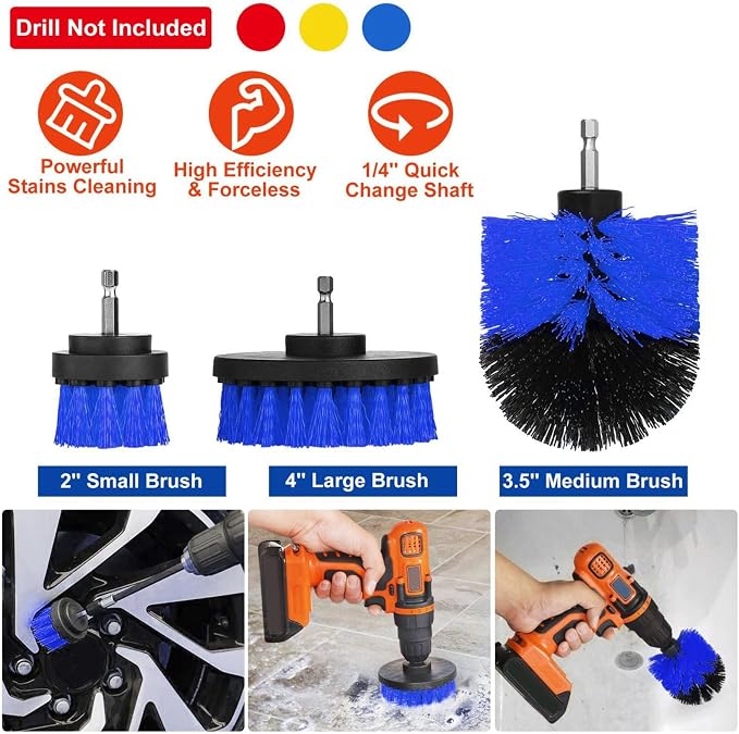 iMounTEK All Purpose Power Scrubber Cleaning Brush Combo Kit. - Image 3