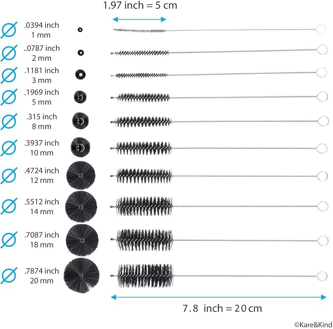 Set of 15 Cleaning Brushes and 10 Cleaning Needles - Image 5