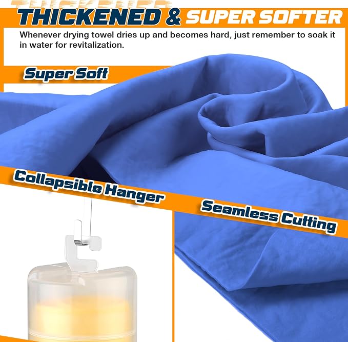 Premium Shammy Towel for Car, Super Absorbent 2 Pack 26""x17"" Car Drying Towel - Image 3