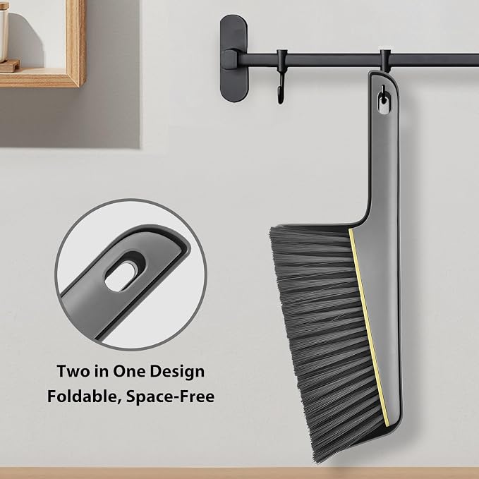 Small Broom and Dustpan Set, Hand Mini Dust-Pan and Brush, Handheld Portable - Image 5