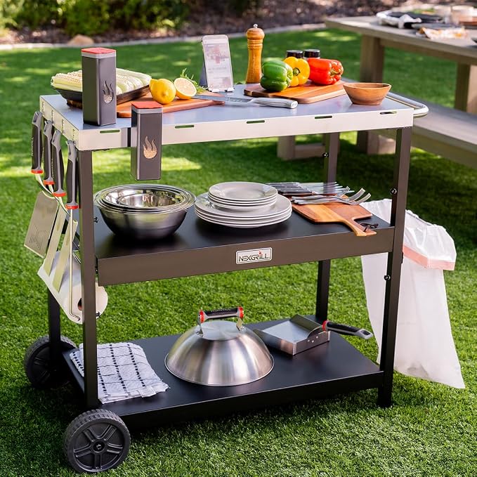 Nexgrill Large Stainless Steel Grill Table - Image 2