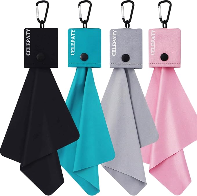 Solid Color Keychain Microfiber Eye Glasses Cleaner Cleaning Cloth Wipes by Celepaty