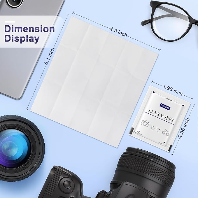 200 Count Lens Wipes for Eyeglasses, Eyeglass Cleaner Wipes for Cameras - Image 5