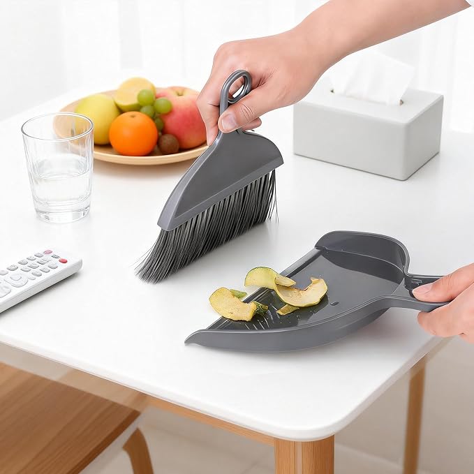 THINKLEARN 2PCS Small Dust Pan and Brush Set, Mini Broom and Dustpan Set - Image 8