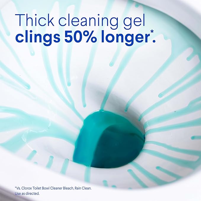 CLOROX Toilet Bowl Cleaner Clinging Bleach Gel, Ocean Mist, 24 Fl Oz - Image 4