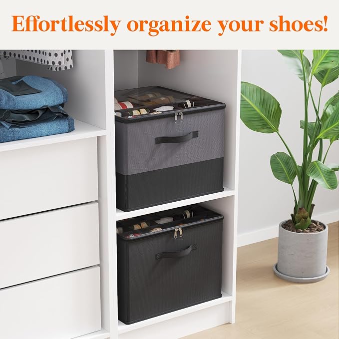 Lifewit Shoe Storage Organizer for Closet Fits 12-16 Pairs, Fabric Large Shoe - Image 5