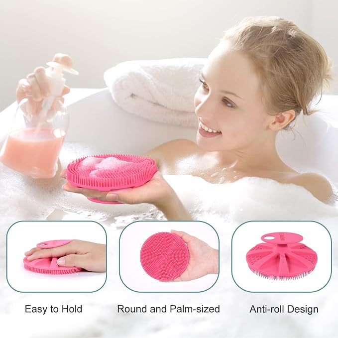 INNERNEED Food-Grade Soft Silicone Body Scrubber Shower Brush Handheld - Image 2