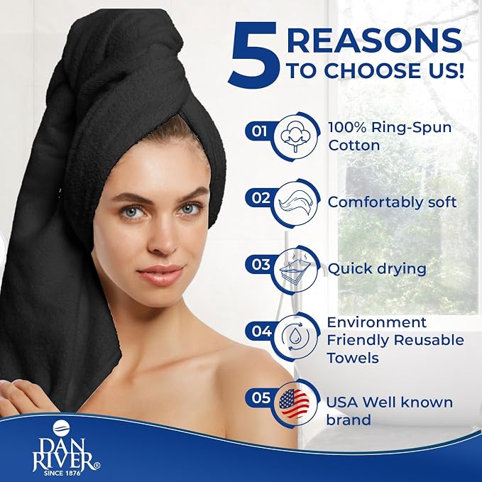 DAN RIVER 8 PC Luxury Bath Towels - Image 5