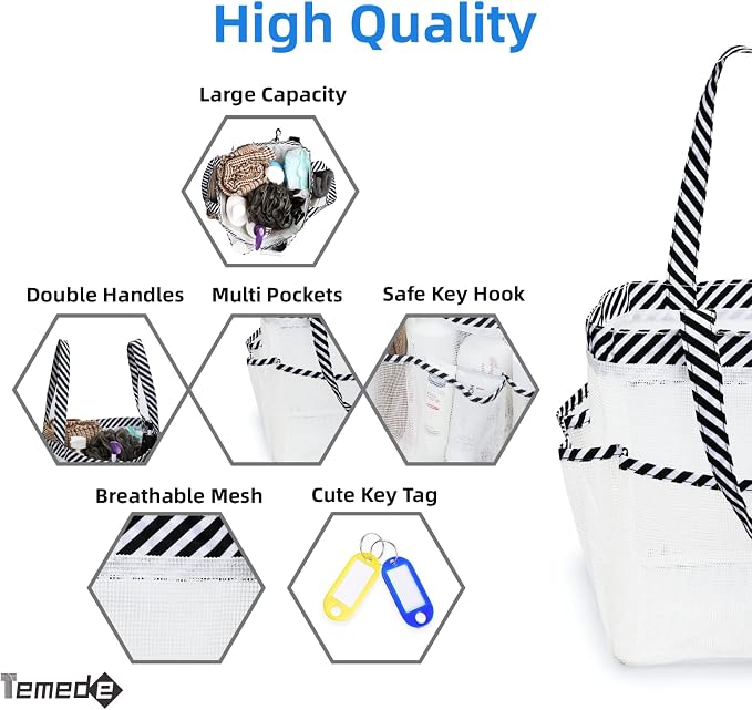 Temede Mesh Shower Caddy Portable - Image 3