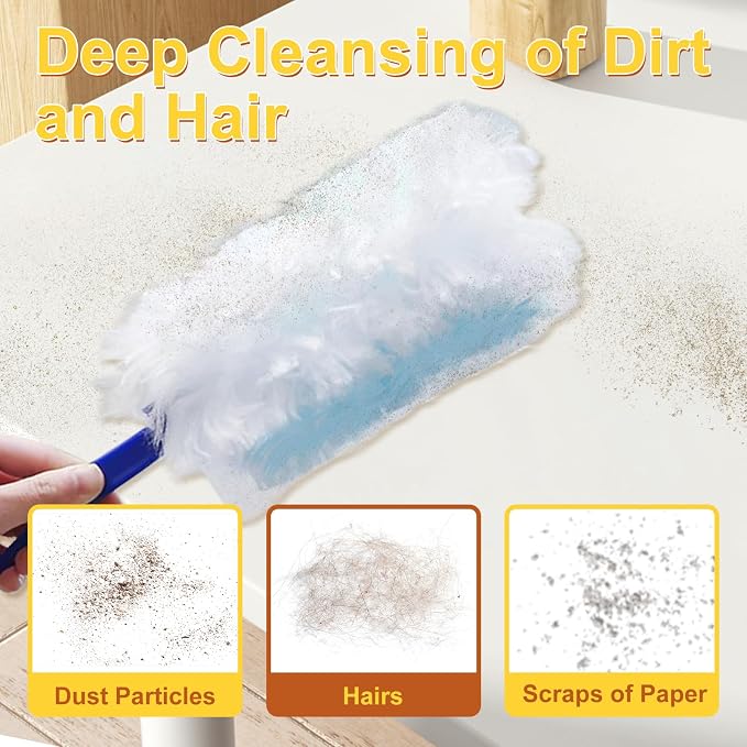40-Piece Duster Refills, Static Dust Removal Brush Disposable Replacement Head - Image 2