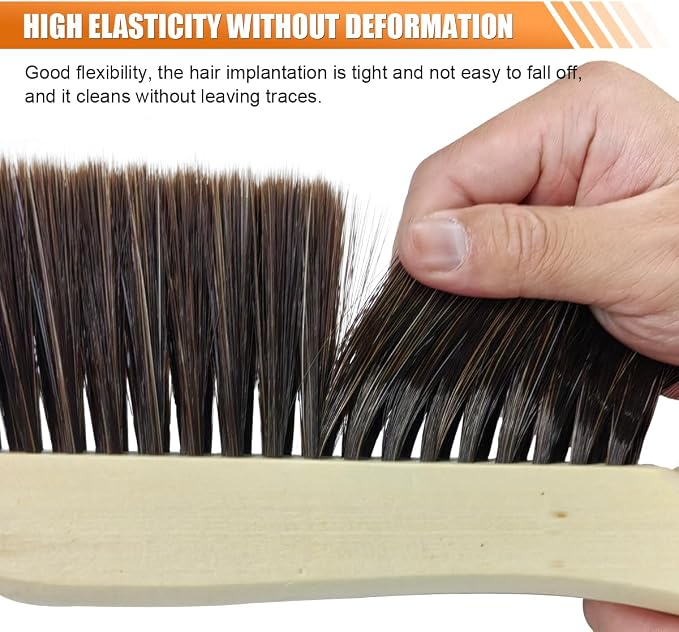Wooden Auto Interior Dust Brush, Long Handle Car Detailing Brush, Air Vent - Image 4