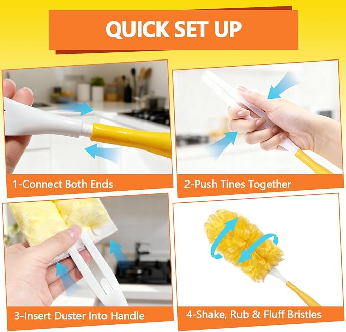 Heavy Duty Duster Refills for Swiffer Duster | 360° Unscented Disposable - Image 7