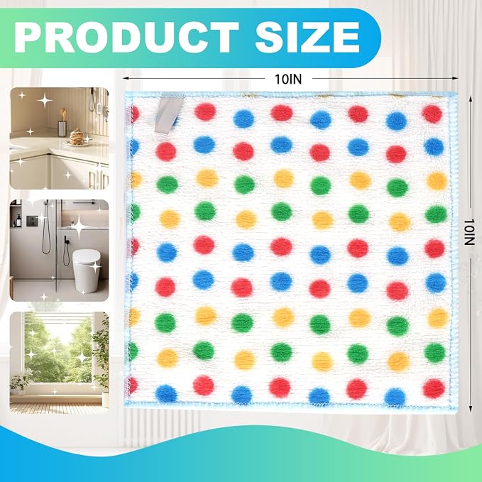 Microfiber Cleaning Cloth, 12 Pack Cleaning Rags, Cleaning Towels - Image 3
