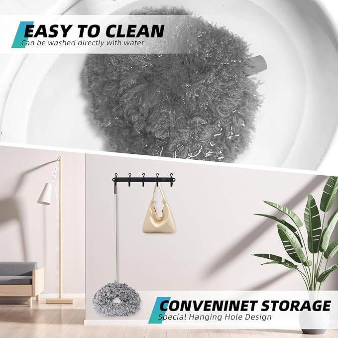 DRQ Ceiling Fan Cleaner Duster, 2 Pack Reusable Microfiber Duster - Image 5