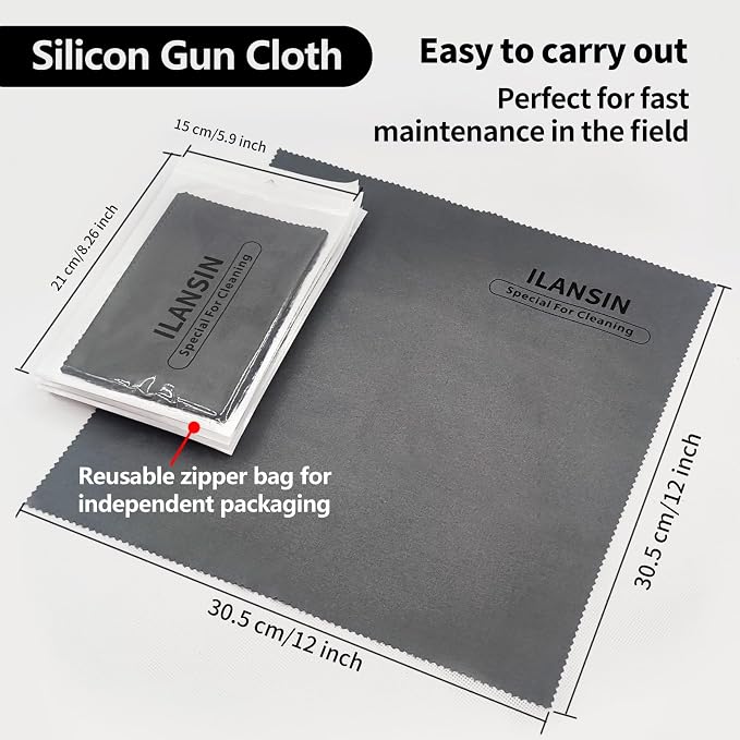 Silicon Gun Cloth 12'' ×12'' Gun Cleaning Cloths Lint Free - Image 2