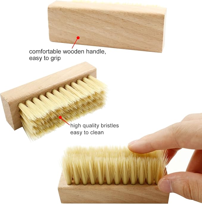 4 Pcs Wooden Handheld Shoe Cleaner Brush Set - Image 4