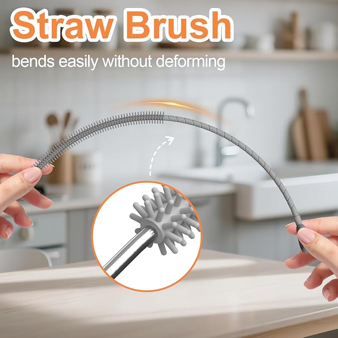 YOTIME Silicone Straw Cleaner Brush - Image 4
