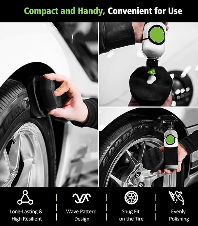 YeewayVeh 8PCS Ultimate Wheel and Tire Brush Kit | 2-Size 360° Bendable Rim - Image 5