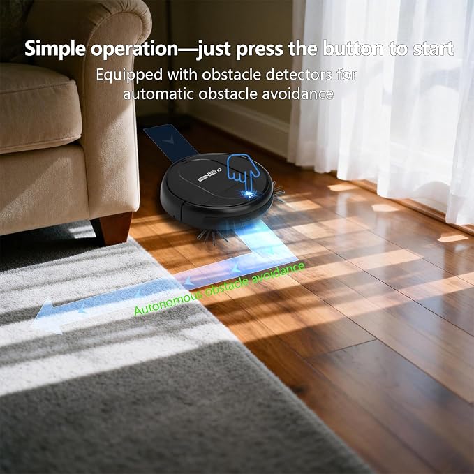 Robot Vacuum Cleaner, 3000Pa Powerful Suction, 2.56-inch Ultra-Slim Body - Image 7