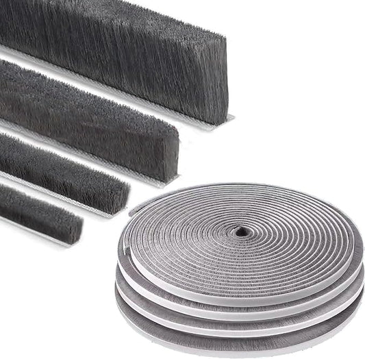 Strong Adhesive Brush Weather Stripping, 0.2in Thick x 0.4in x 33FT, Winter by ZOMPAGOTape