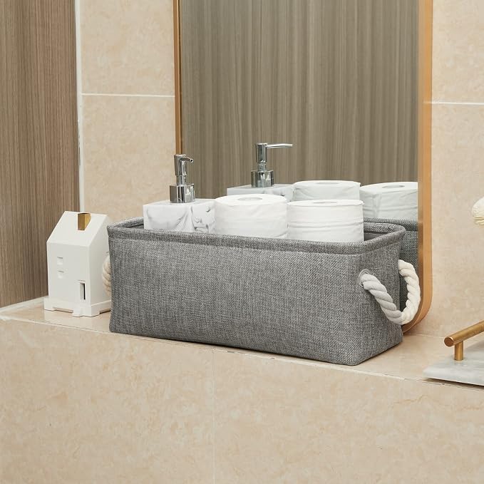 Temary Small Storage Baskets for Organizing, Narrow Baskets for Storage Toilet - Image 6