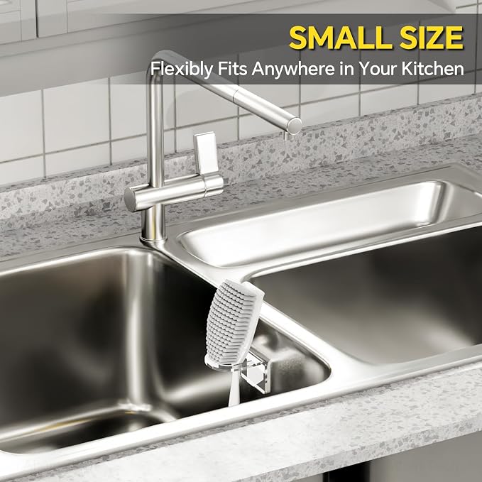 NiHome Clear Acrylic Kitchen Sink Brush Holder 2PCS, Universal Fit Compatible - Image 4