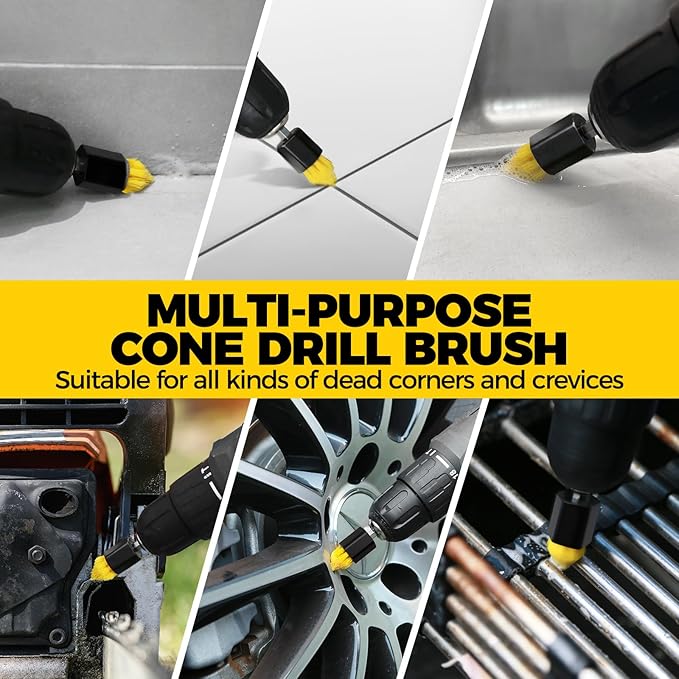 Holikme 8 Piece Drill Brush Attachment Set, Power Scrubber - Image 5