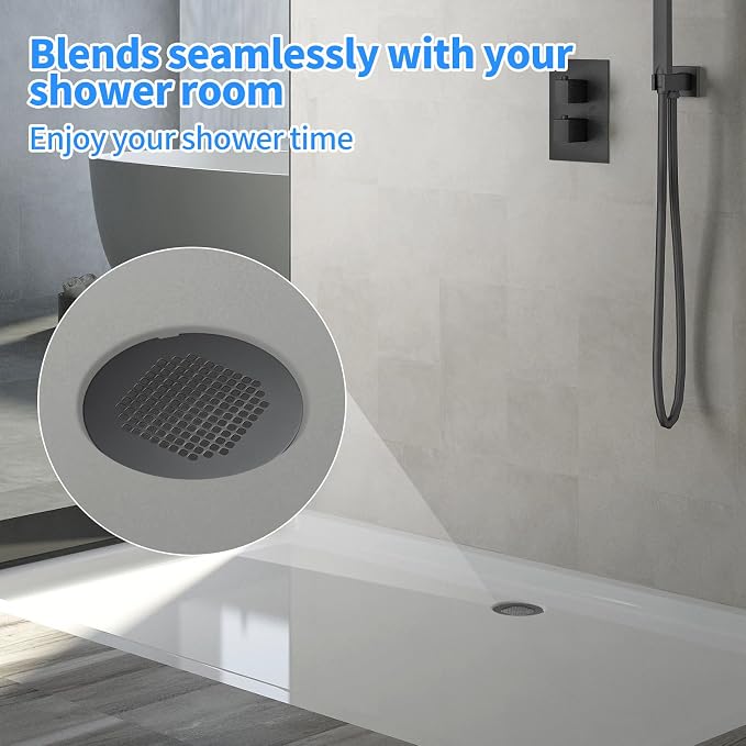 Shower Drain Cover, Shower Drain Hair Catcher Snap-in Replacement Strainer - Image 5
