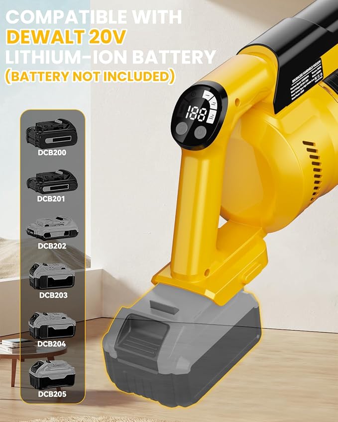 Cordless Vacuum Cleaner for DeWalt 20V Battery, 7-in-1 Lightweight Stick Vacuum - Image 4